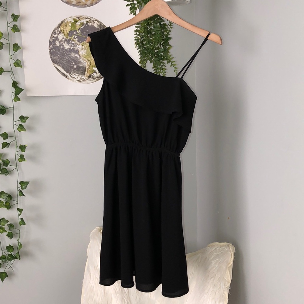 black silky dress